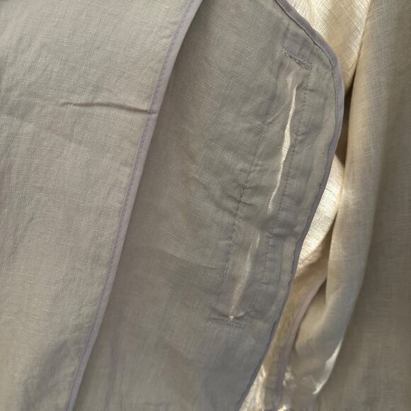 club room men’s linen zip front bomber jacket xl beige casual lightweight summer - Picture 8 of 11